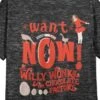 Willy Wonka & The Chocolate Factory Veruca Salt Crew Neck Short Sleeve Charcoal Heather Women's Night Shirt