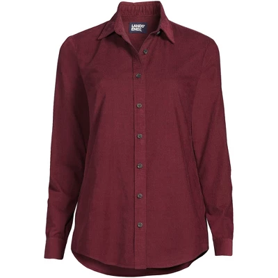 Lands' End Women's Pinwale Cord Long Sleeve Shirt - Image 3
