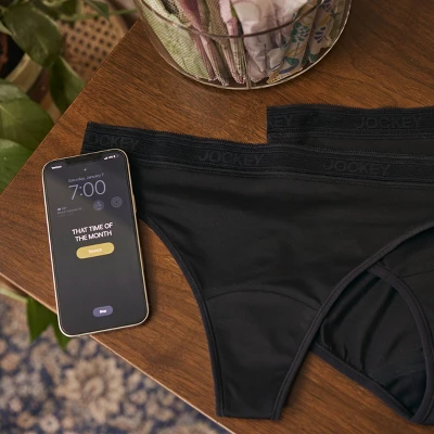 Jockey Generation™ Women's 2pk Worry Proof Light Absorbency Period Panty Thong - Image 5