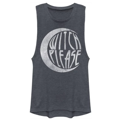 Junior's CHIN UP Halloween Witch Please Festival Muscle Tee - Image 4