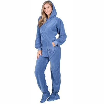Footed Pajamas - Under The Sea Adult Hoodie Chenille Onesie - Image 2