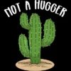 Junior's Design By Humans Not A Hugger Tshirt Botanical Cactus Tee Introvert Succulent By Luckyst T-Shirt