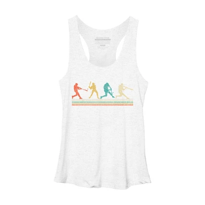 Women's Design By Humans Vintage Distressed Baseball Swing By LuckyCharm99 Racerback Tank Top - Image 6