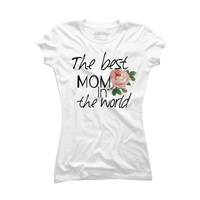 Junior's Design By Humans Mother's Day Best Mom In The World By Bambino T-Shirt - Image 3