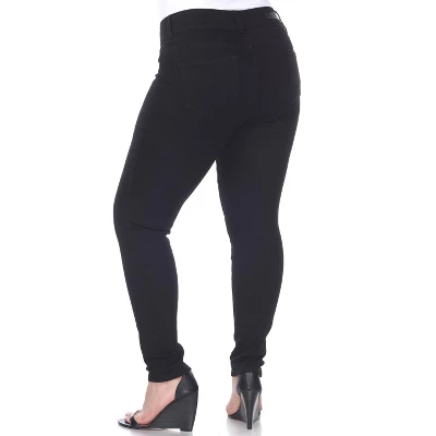 Women's Plus Size Super Stretch Black Denim - White Mark - Image 2