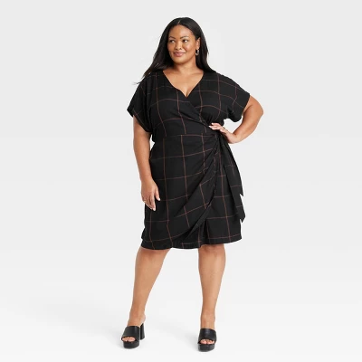 Women's Dolman Short Sleeve Wrap Dress - Ava & Viv™ - Image 3