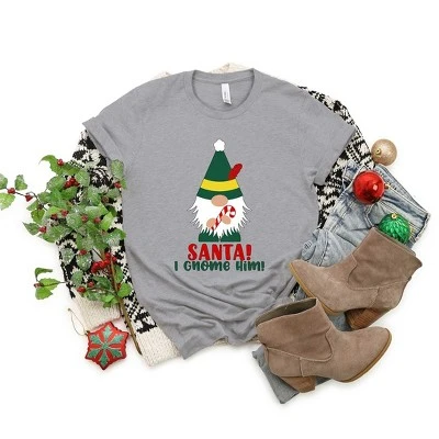 Simply Sage Market Women's Santa I Gnome Him Short Sleeve Graphic Tee