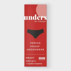 Unders By Proof Period Underwear Briefs - Heavy Absorbency - Black