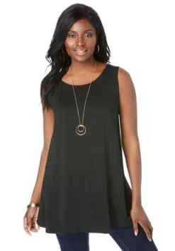 Jessica London Women’s Plus Size Sleeveless Swing Tunic