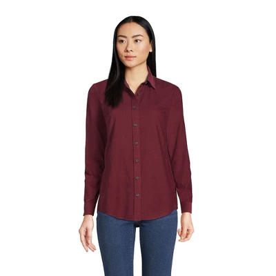 Lands' End Women's Pinwale Cord Long Sleeve Shirt