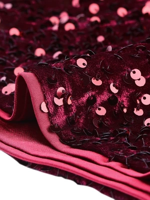 Allegra K Women's Velvet Spaghetti Strap Club Party Crop Sequined Cami Top - Image 3