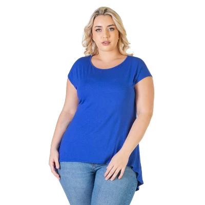 24seven Comfort Apparel Women's Plus Hi Lo T Shirt - Image 5