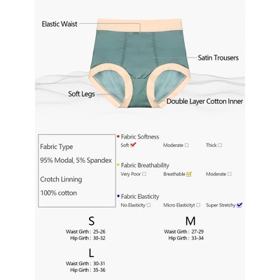 Agnes Orinda Women's Seamless High Rise Laser Cut Brief Comfort Stretchy Underwear - Image 4