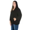24seven Comfort Apparel Womens Plus Size Trendy Oversized Fashion Hoodie Top