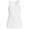 Lands' End Women's 2x2 Rib Henley Tank Top