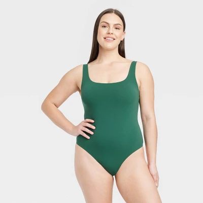 Women's 4-Way Stretch Tank Bodysuit - Auden™ Green - Image 3