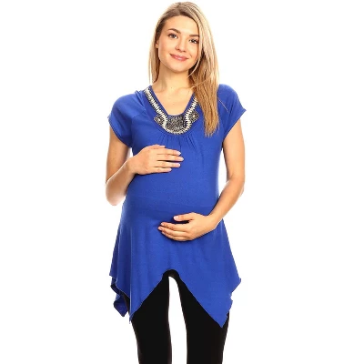 Maternity Myla Embellished Tunic Top - White Mark - Image 13