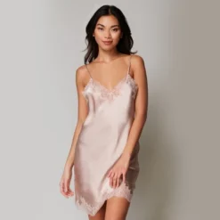 Journelle Women's Charlotte Short Slip Chemise In White, Size Small