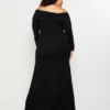 Plus Size Off The Shoulder Maternity Maxi Dress | Motherhood Maternity