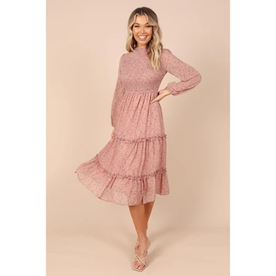 Petal And Pup Womens Edwina Shirred Frill Long Sleeve Midi Dress - Image 6