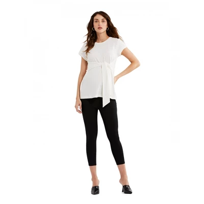 Tie Front Textured Maternity Top | A Pea In The Pod - Image 7