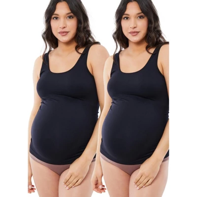 Ingrid & Isabel Basics Maternity Belly Support Cami Bundle 2 Pack - Image 7