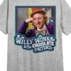 Willy Wonka & The Chocolate Factory Willy And Title Logo Women's Gray Short Sleeve Crew Neck Sleep Shirt