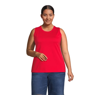 Lands' End Women's Supima Cotton Crew Neck Tank Top - Image 12