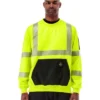 RefrigiWear High Visibility Hi Vis ANSI Type R, Class 3 Breathable Safety Crewneck Sweatshirt
