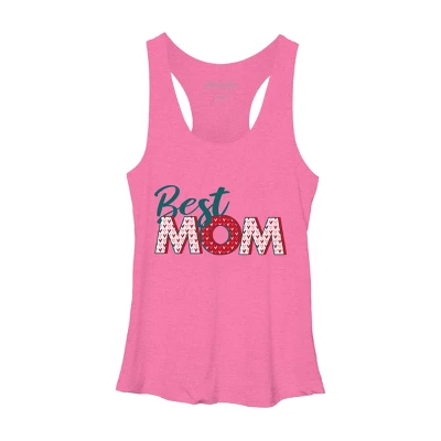 Women's Design By Humans Best Mom Heart Pattern By Semir Racerback Tank Top - Image 4