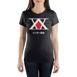 Womens Hunter X Hunter Anime Cartoon Black Graphic Tee