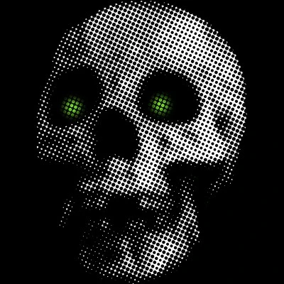 Junior's Design By Humans Giant Halloween Skull By Robotface T-Shirt