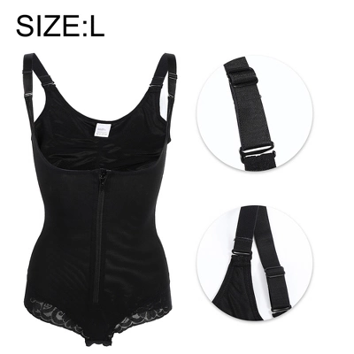 Unique Bargains Women Shapewear Tummy Control Full Bust Bodysuit Butt Lifter Thigh Slimmer With Zipper - Image 2