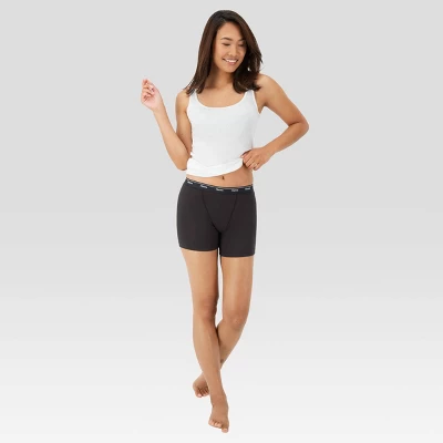 Hanes Women's 4pk Originals Boxer Briefs - White/Red/Black - Image 6