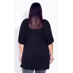 Women's Plus Size Payton Embroidered Top - Black | AVENUE