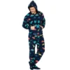 Footed Pajamas - Dinosaur Kingdom Adult Hoodie Fleece Onesie