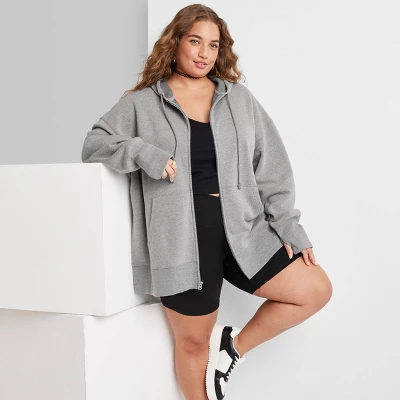 Women's Oversized Zip-Up Hoodie - Wild Fable™ - Image 4