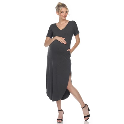 Maternity V-neck Maxi Dress - Image 7