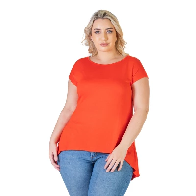 24seven Comfort Apparel Women's Plus Hi Lo T Shirt - Image 6