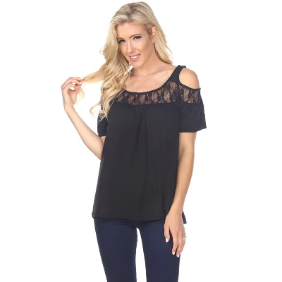 Women's Cut Out Shoulder Bexley Tunic Top - White Mark - Image 3