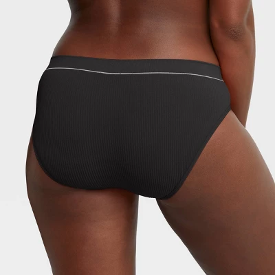 Hanes Originals Women's 3pk Ribbed Bikini Underwear - Black/Beige - Image 3