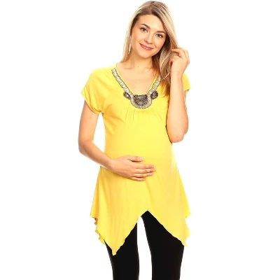 Maternity Myla Embellished Tunic Top - White Mark - Image 10