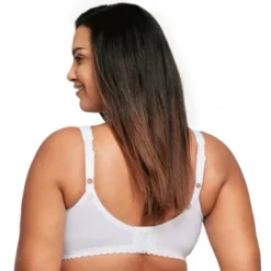 Glamorise Womens MagicLift Cotton Support Wirefree Bra 1001 White