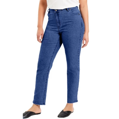 June + Vie By Roaman's Women’s Plus Size June Fit Straight-Leg Jeans - Image 10