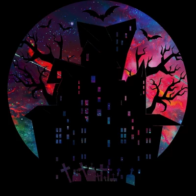 Women's Design By Humans Halloween Home By Durungkapok Racerback Tank Top