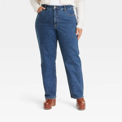 Women's High-Rise Straight Leg Jeans - Ava & Viv™ - Image 4