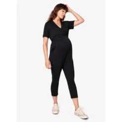 Ingrid & Isabel Maternity Short Sleeve Knit Jumpsuit