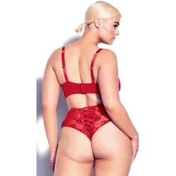 Women's Plus Size Irina Underwire Demi Bra - Ruby | FOX & ROYAL