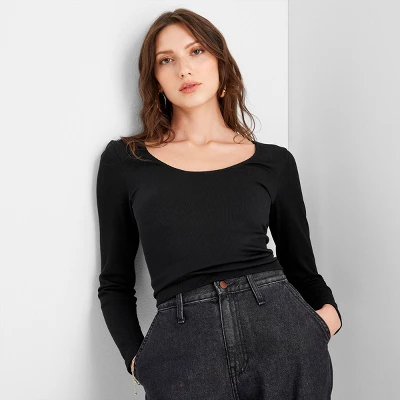 Women's Long Sleeve Slim Fit Reversible Seamless T-Shirt - A New Day™ - Image 3