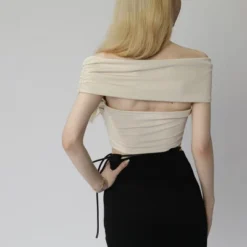 Women's Off The Shoulder Cropped Top